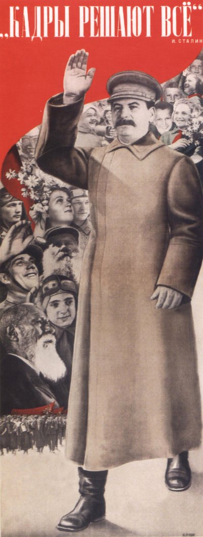 Stab entscheidet alles. I. Stalin Poster, 1935 von Gustav Klutsis