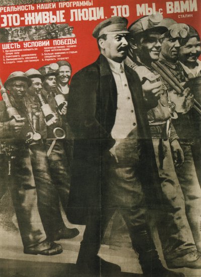 Die Realität unseres Programms sind echte Menschen: Es sind Sie und Ich Poster, 1931 von Gustav Klutsis