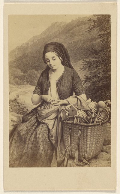 Händlerin von Holzartikeln aus dem Harz. [von] Meyerheim. von Gustav Schauer