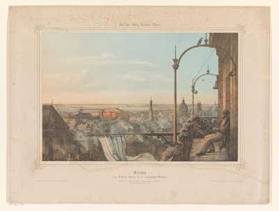 Ansicht von München vom Turm der St. Peterskirche aus von Gustav Seeberger