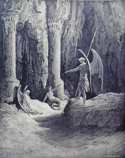 Satan an den Toren der Hölle, aus Buch II von 