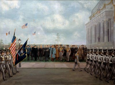 Der Marschall Joffre auf Mission in Washington von Gustave Brock