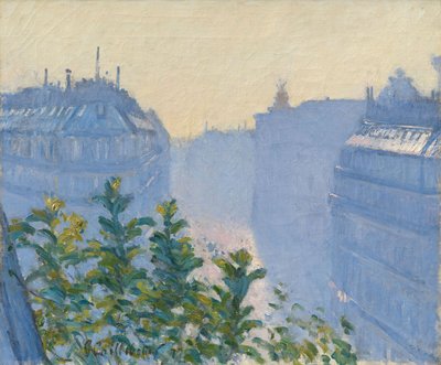 Rue Halévy, Blick von einem Balkon von Gustave Caillebotte