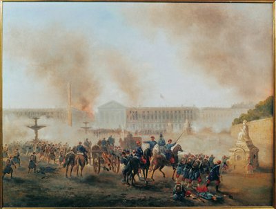 Die Kommune: Schlacht auf der Place de la Concorde von Gustave Clarence Rodolphe Boulanger