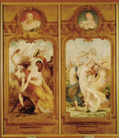 Das Foyer de la Danse mit vier Wandgemälden von Boulanger von Gustave Clarence Rodolphe Boulanger