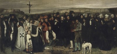 Ein Begräbnis in Ornans von Gustave Courbet