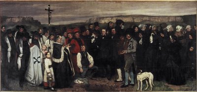 Ein Begräbnis in Ornans von Gustave Courbet