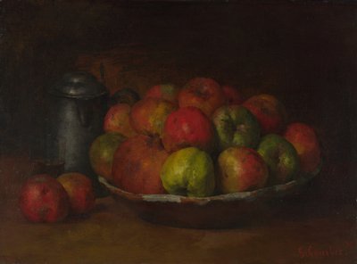 Stillleben mit Äpfeln und einem Granatapfel, 1871-1872 von Gustave Courbet