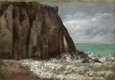 Strand von Étretat von Gustave Courbet