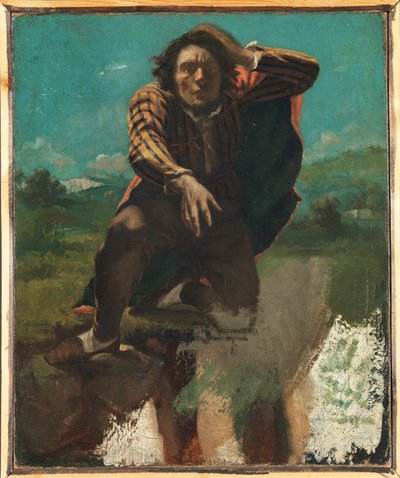 Der Verrückte mit Angst, ca. 1844 von Gustave Courbet