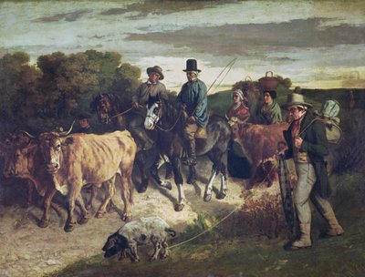 Die Bauern von Flagey kehren von der Messe zurück von Gustave Courbet