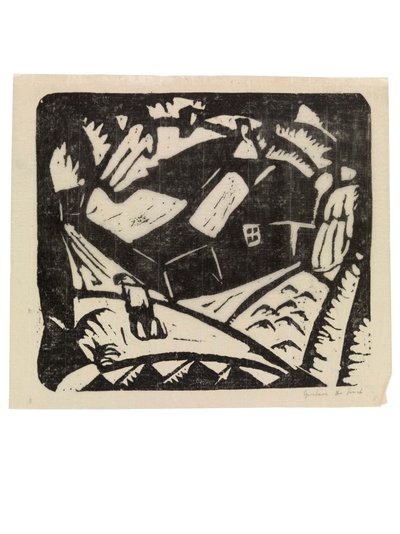 Landschaft oder Landschaft mit Kartoffelerntern von Gustave de Smet