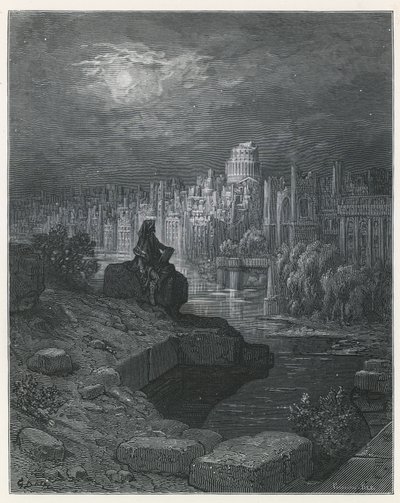 Ein Reisender aus Neuseeland betrachtet die Ruinen von London von Gustave Dore