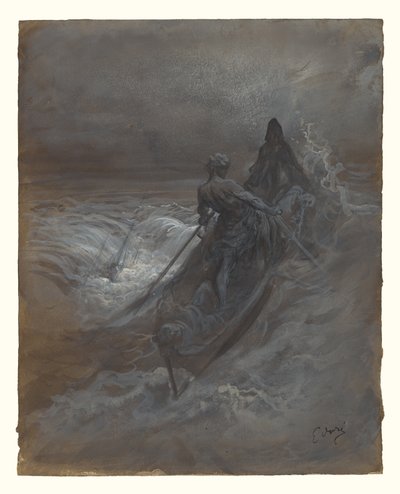 Nach dem Schiffbruch - Entwurf für eine Illustration von Coleridges Die Ballade vom alten Seemann von Gustave Dore