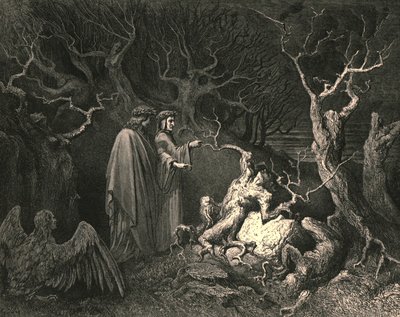 Und sofort rief der Stamm aus, Warum hast du mich gepflückt, um 1890 von Gustave Dore