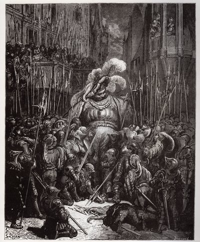 Am Anfang des Klangs, dankte er allen Schweißern seiner Legionen - Illustration aus 