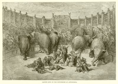 Gefangene Juden im Hippodrom von Alexandria von Gustave Dore