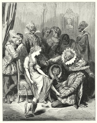 Cendrillon; Aschenputtel (Gravur) von Gustave Dore