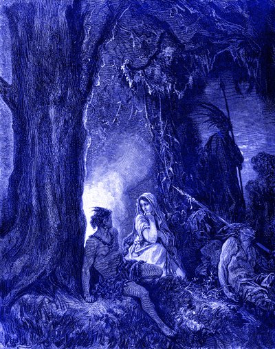Chactas und Atala, Gravur von Doré von Gustave Dore