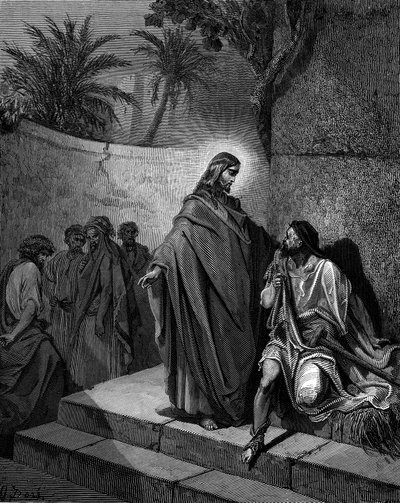 Christus heilt den Gelähmten, 1866 von Gustave Dore