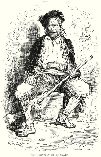 Landsmann von Granada (Gravur) von Gustave Dore