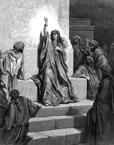 Deborah, hebräische Prophetin und Richterin, 1866 von Gustave Dore