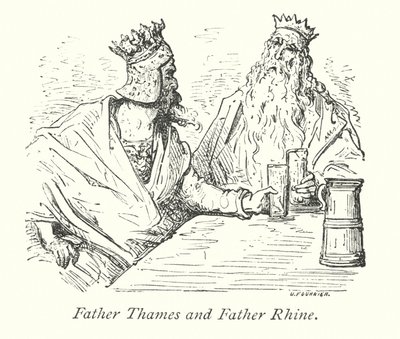 Vater Themse und Vater Rhein von Gustave Dore