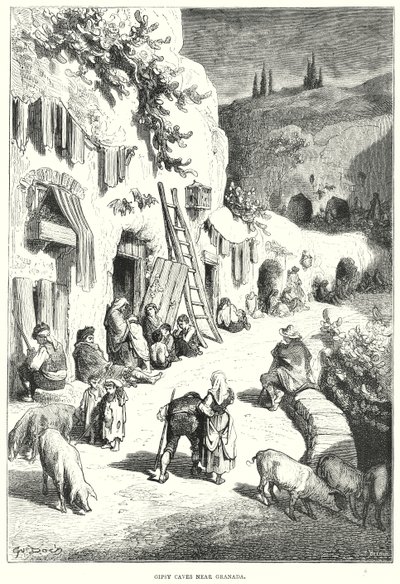 Zigeunerhöhlen bei Granada von Gustave Dore