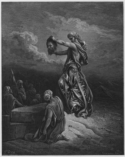 Gustave Doré Bibel: Judith zeigt den Kopf von Holofernes von Gustave Dore