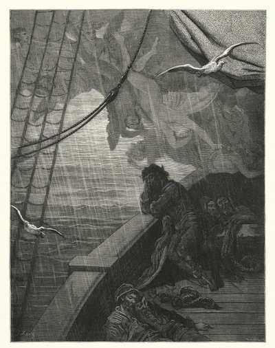 Gustave Doré Illustration für Coleridges Rime of the Ancient Mariner (Gravur) von Gustave Dore