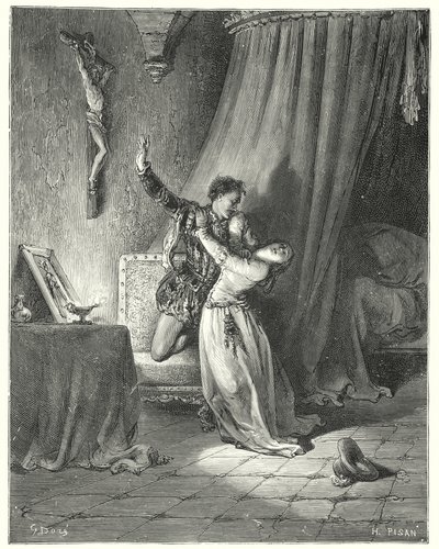 Gustave Dorés Don Quixote: "Ich gehöre dir in diesem Moment, schöne Dorothea: sieh, ich gebe dir hier meine Hand, um dein zu sein" von Gustave Dore