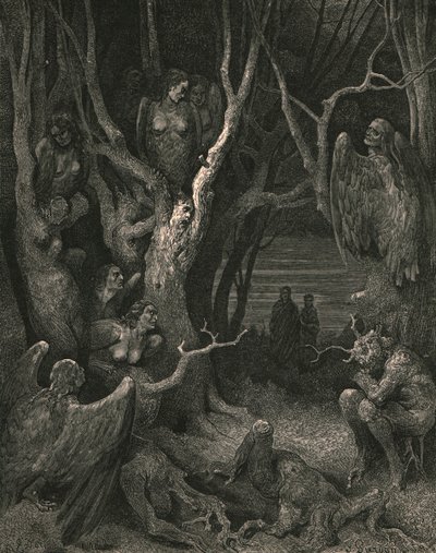 Hier nisten die brutalen Harpyien, ca. 1890 von Gustave Dore
