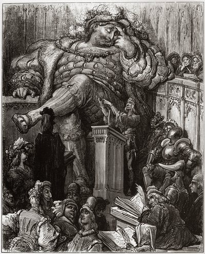 Illustration von Gustave Doré für das Unschätzbare Leben des großen Gargantua von François Rabelais - Illustration aus 