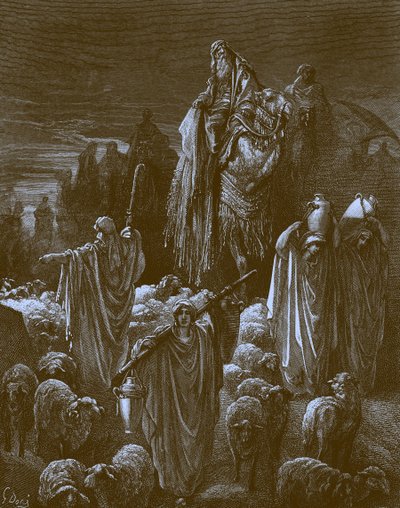 Jakob reist nach Ägypten, von Doré - Bibel von Gustave Dore