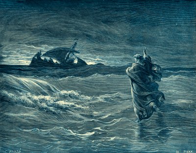 Jesus geht auf dem Meer - Bibel von Gustave Dore