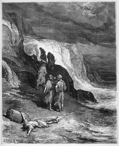 Jupiter und der Passagier - aus "Fabeln" von Jean de La Fontaine von Gustave Dore