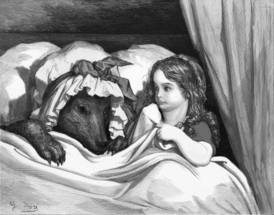 Rotkäppchen, Gravur von Gustave Doré von Gustave Dore