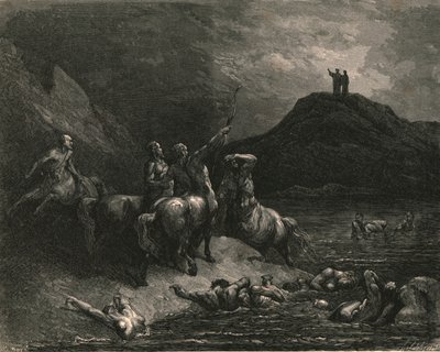 Einer rief von fern: Sag, zu welchem Schmerz ihr verurteilt seid, um 1890 von Gustave Dore