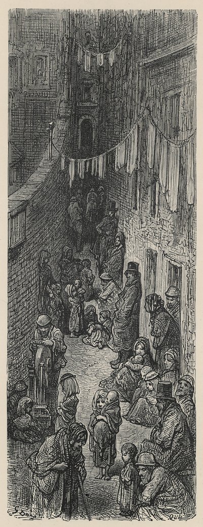 Orange Court, Drury Lane von Gustave Dore