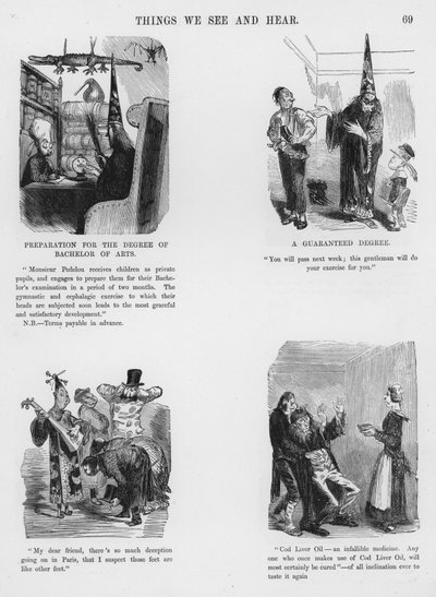 Humorvolle und groteske Skizzen von Gustave Doré (Gravur) von Gustave Dore