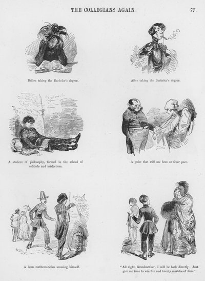 Humorvolle und groteske Skizzen von Gustave Doré (Gravur) von Gustave Dore