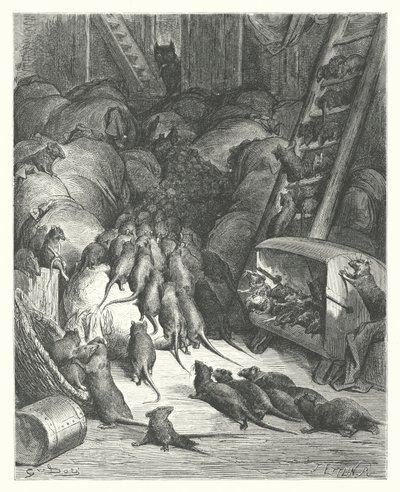 Die Fabeln von La Fontaine: Die Liga der Ratten von Gustave Dore