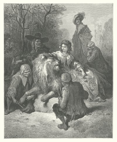 Die Fabeln von La Fontaine: Der verliebte Löwe von Gustave Dore
