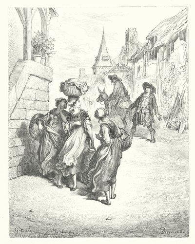 Die Fabeln von La Fontaine: Der Müller, sein Sohn und der Esel von Gustave Dore