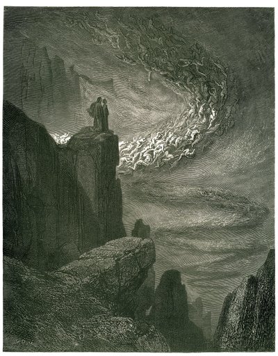 Die Hölle von Dante Alighieri (Die Göttliche Komödie) illustriert von Gustave Doré. Französische Ausgabe von 1861 von Gustave Dore