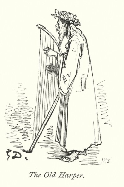 Der alte Harfner (Gravur) von Gustave Dore
