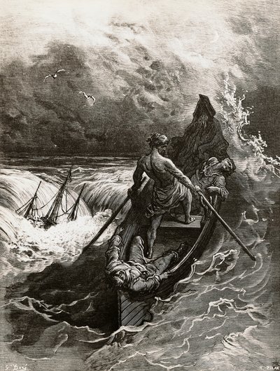 Der Seemann, aus The Rime of the Ancient Mariner von Gustave Dore
