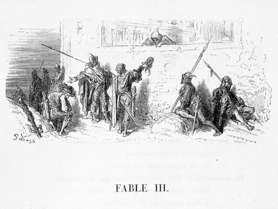 Die Ratte, die sich aus der Welt zurückzog in den Fabeln von Jean de La Fontaine. Illustration von Gustave Doré von Gustave Dore