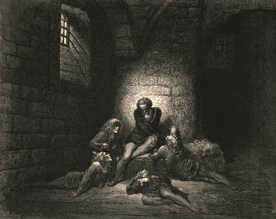 Dann, um sie nicht trauriger zu machen, hielt ich meinen Geist in Stille, ca. 1890 von Gustave Dore