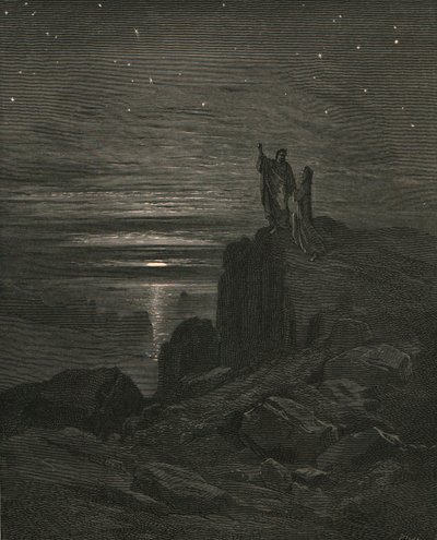 Dann traten wir wieder hinaus und sahen die Sterne, ca. 1890 von Gustave Dore